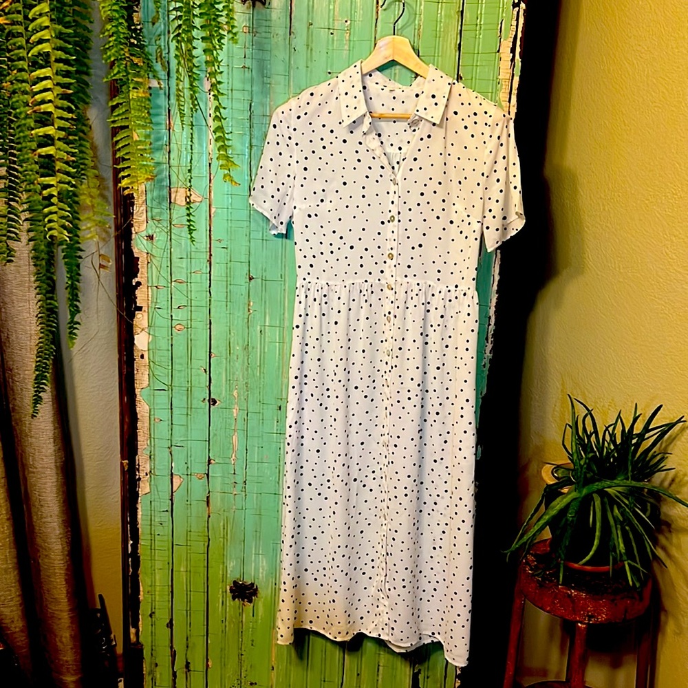 NWOT Polka dot dress with pockets!